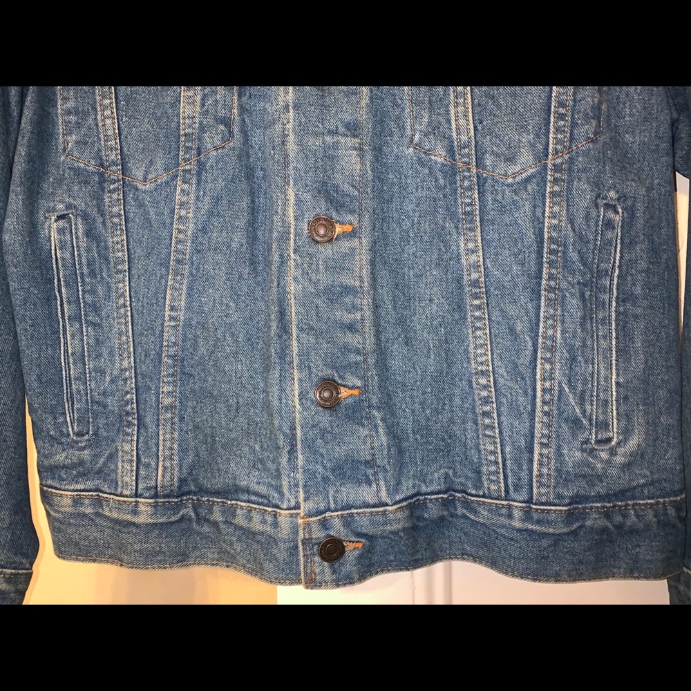 ❤️SOLD❤️Unisex Embroidered Denim Jacket ROCK & ROLL 1980s - Picture 7 of 12